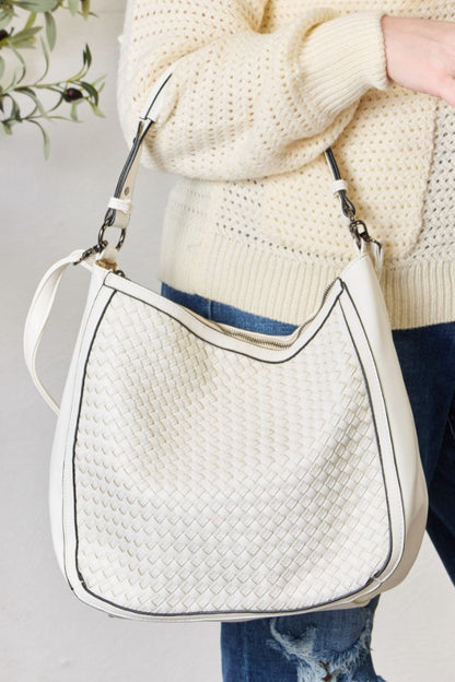 SHOMICO Weaved Vegan Leather Handbag Accessories for women