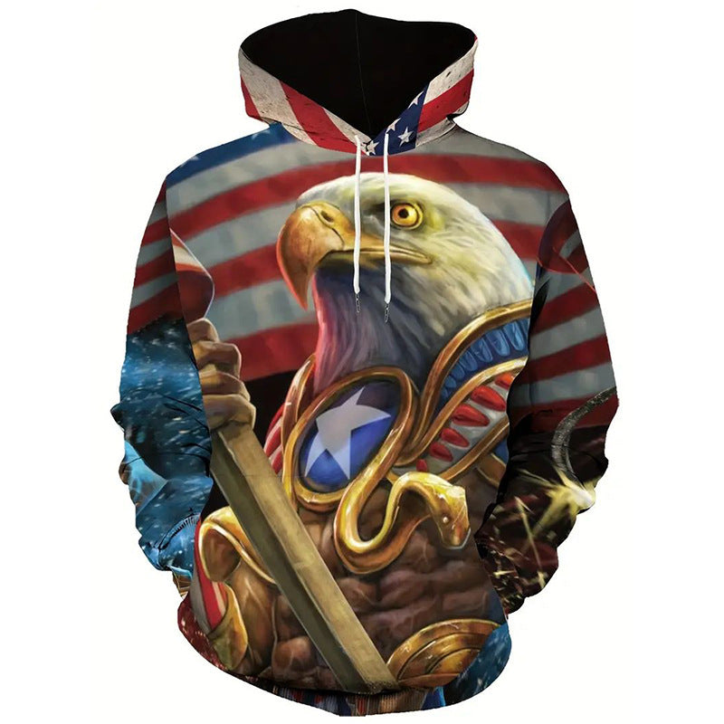 Digital Printing Men's Retro Pullover Sweater T-Shirts & hoodies