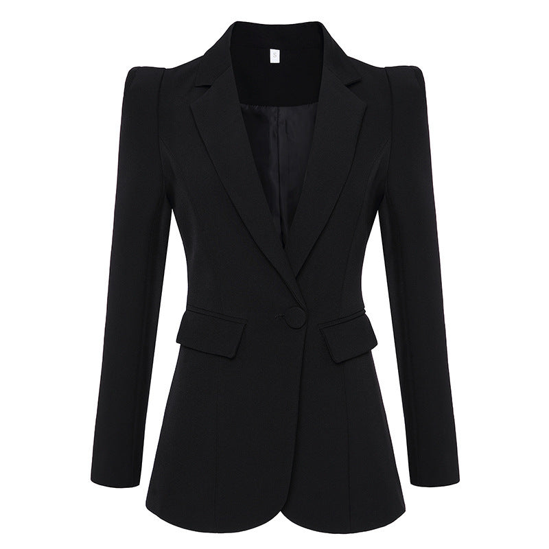 Women's Slim Fit Mid Length One Button Jacket apparel & accessories