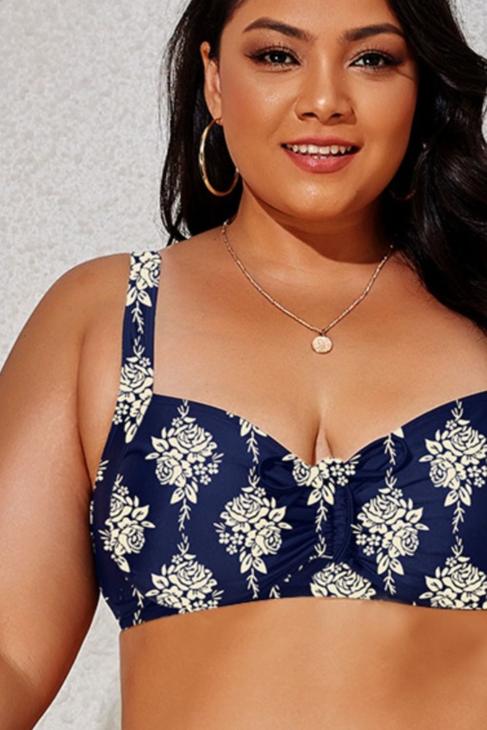 Plus Size Printed Wide Strap Two-Piece Swim Set apparel & accessories