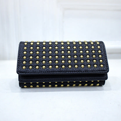 Women's Rivet Three-fold Wallet apparel & accessories