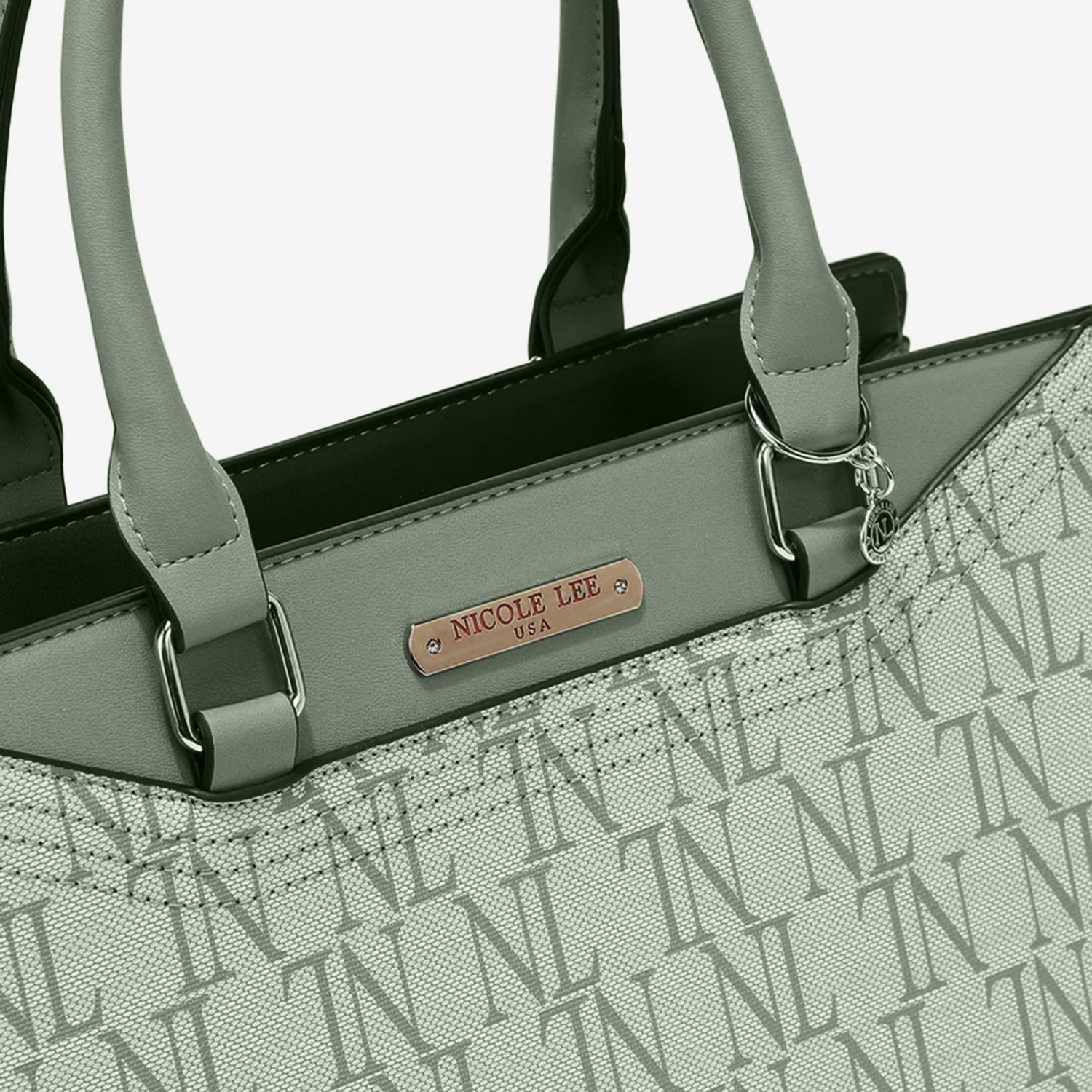 Nicole Lee USA 3-Piece Letter Print Texture Handbag Set apparel & accessories