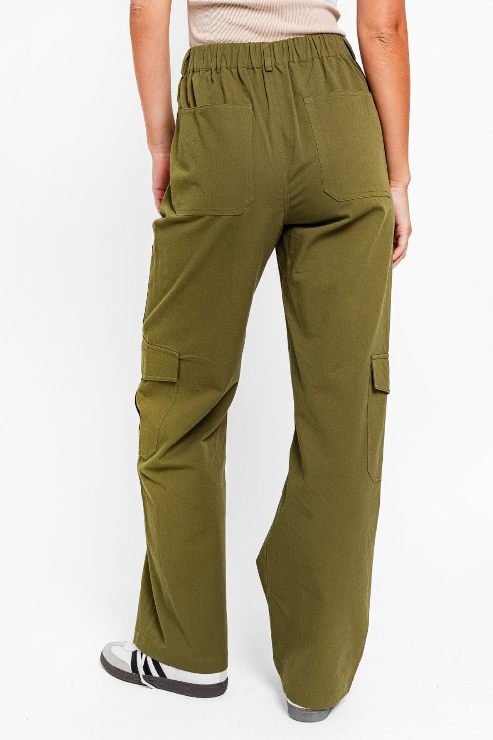 Tasha Apparel High Waisted Wide Leg Cargo Pants Bottom wear