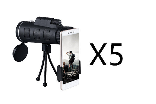 Compatible with Apple, Monocular Telescope Zoom Scope with Compass Phone Clip Tripod Gadgets