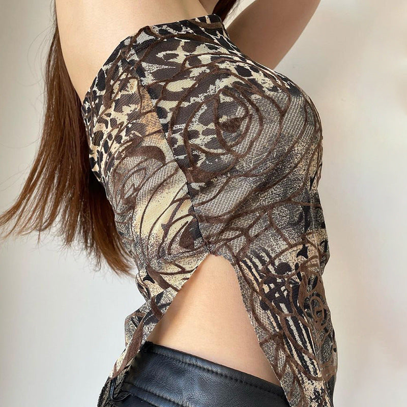 Hottie Style One-shoulder Print Top Girl apparels & accessories