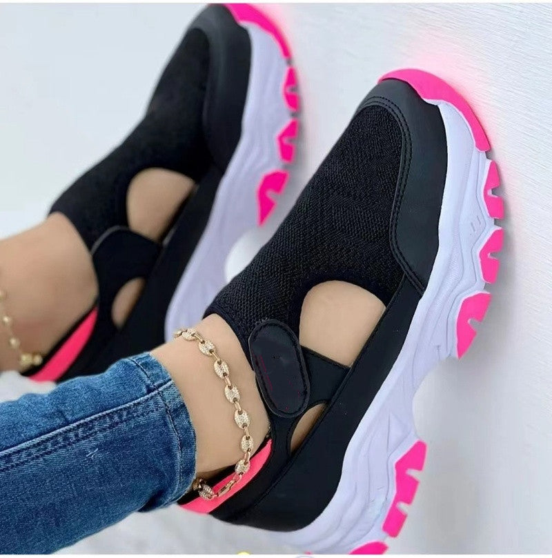 Women's Color Matching Thick Sole Casual Shoes Shoes & Bags