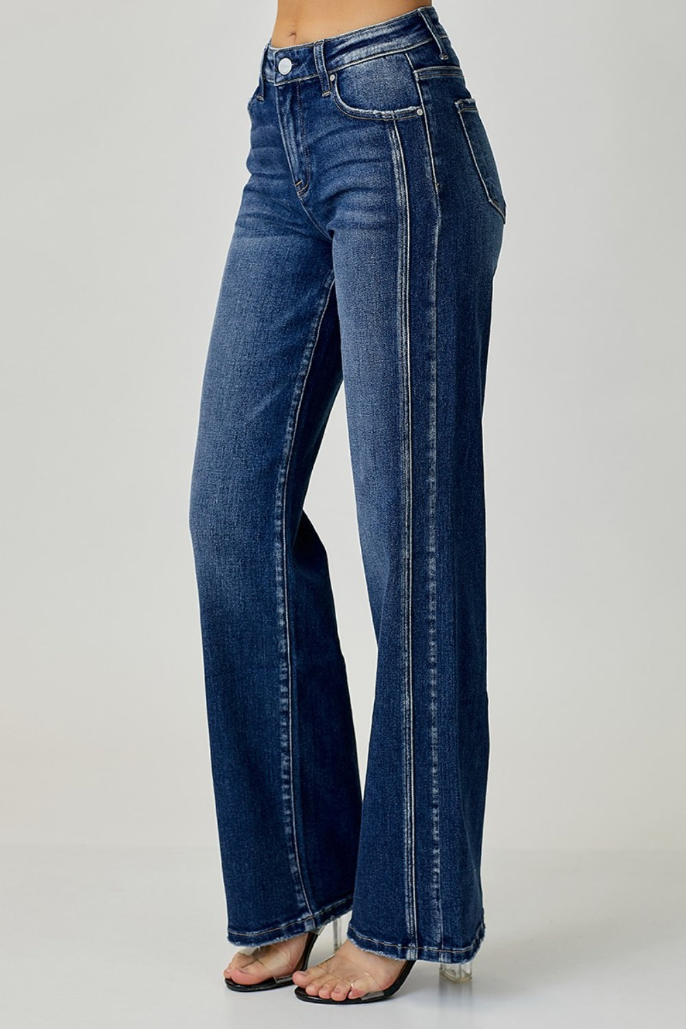 RISEN Mid Rise Straight Jeans apparel & accessories