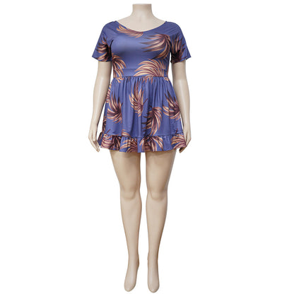 Digital Printed Spring Summer Dress And Lace Skirt apparel & accessories