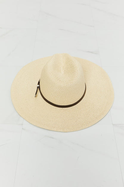 Fame Boho Summer Straw Fedora Hat apparel & accessories