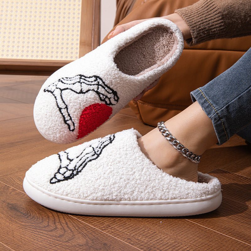 Funny Halloween Love Skull-hand Slippers halloween