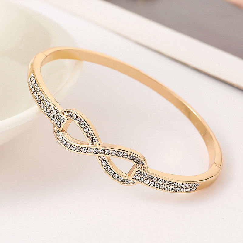 Bracelet Gang Drill Diamond Gold Plated Jewelry