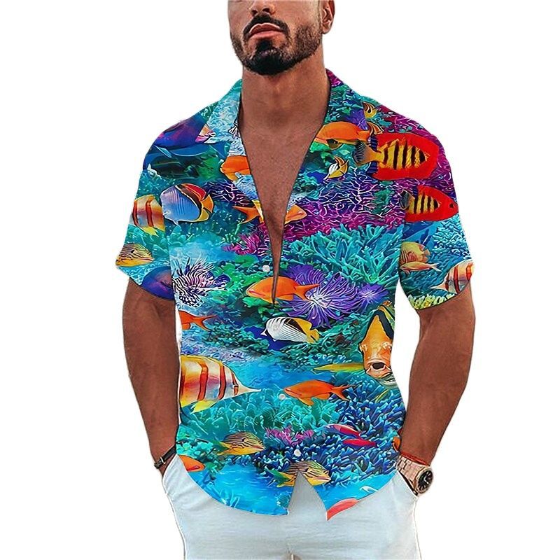 Men's Shirt Marine Organism Print apparel & accessories