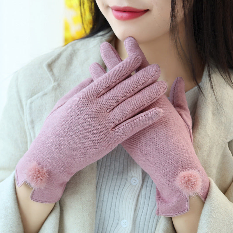 Women's Plush Closed Riding Outdoor Gloves apparels & accessories