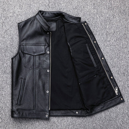 Vest Vest Button Motorcycle Motor Bike Casual Leather Waistcoat Plus Size apparel & accessories