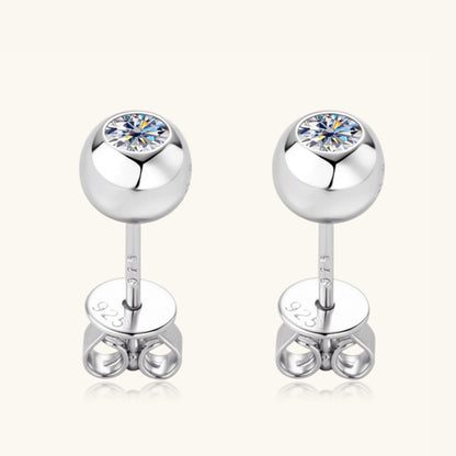 Moissanite 925 Sterling Silver Stud Earrings apparel & accessories