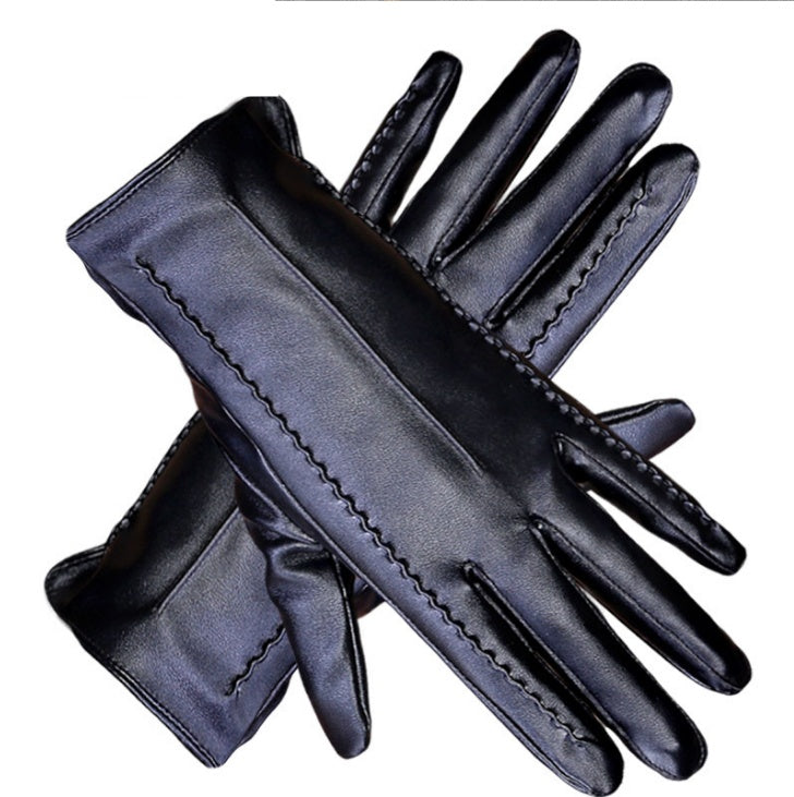 Fashionable Ladies Thick Warm Leather Gloves apparels & accessories