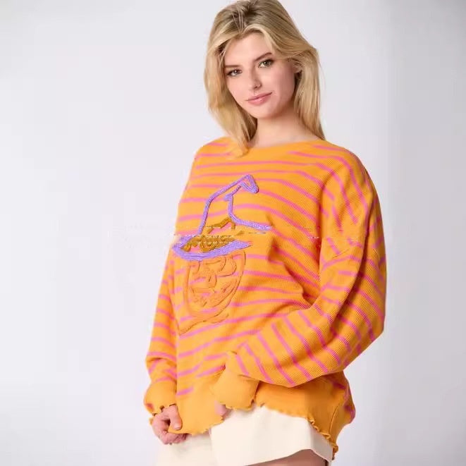 Women's Halloween Embroidered Sweater halloween