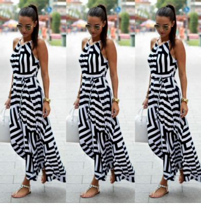 Black and White Print Loose Dress Spring Summer Women apparels & accessories