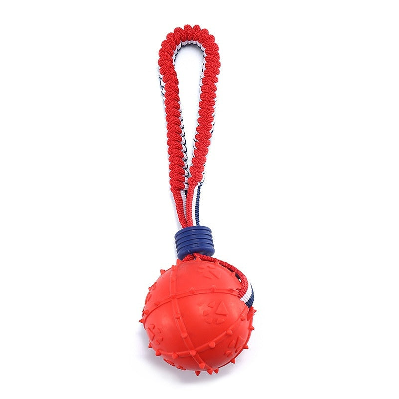 Interactive Dog Toy Ball Interactive Teether With Rope Dog Ball Pet Supplies Chewing Ball Training For Living Room Lake Beach Pets Products Dog Toys