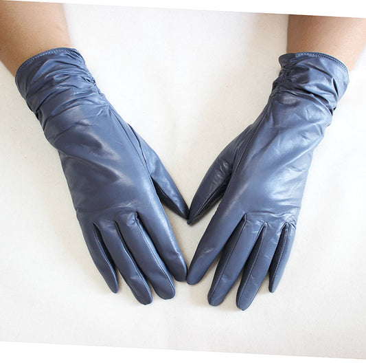 Color Leather Lengthened Sheepskin Gloves apparels & accessories