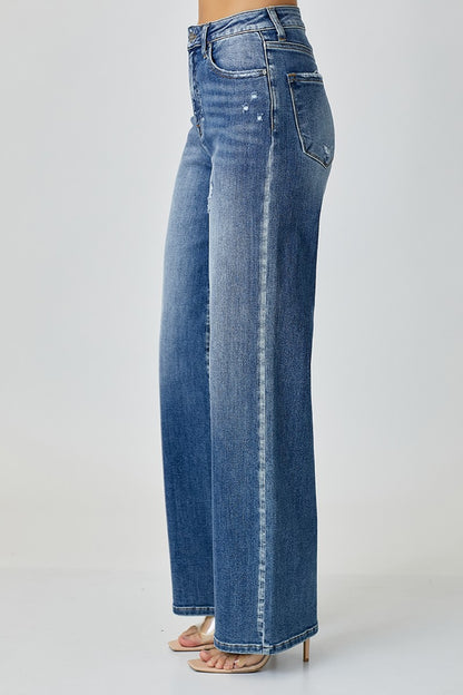 RISEN High Waist Wide Leg Jeans apparel & accessories