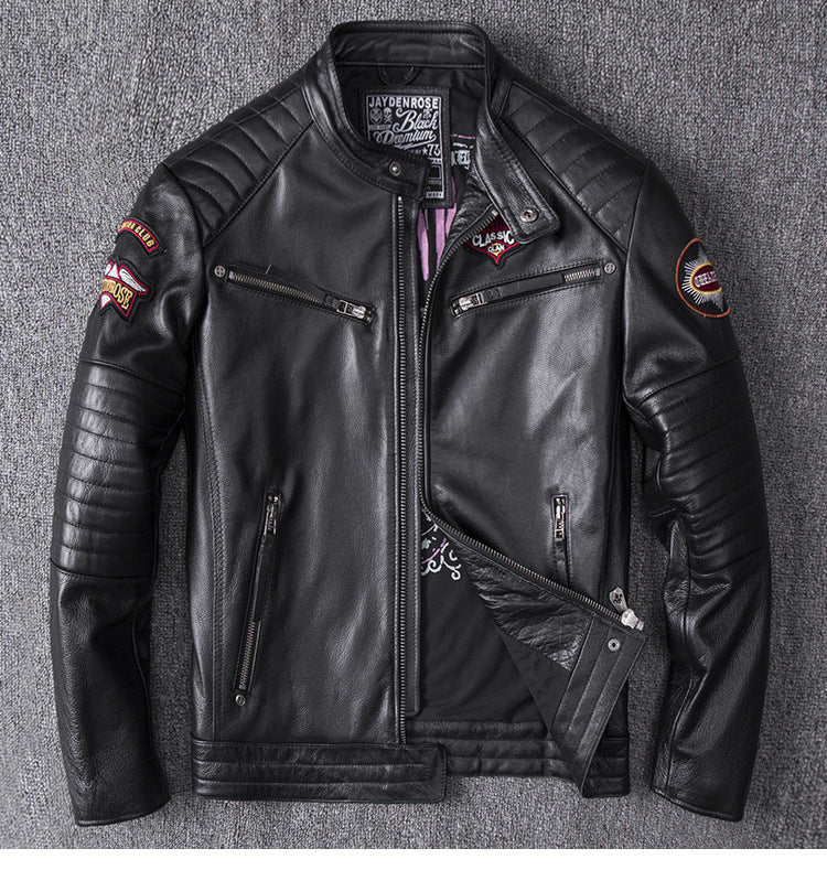 Men's Stand Collar Motorcycle Clothing Jacket Coat apparel & accessories