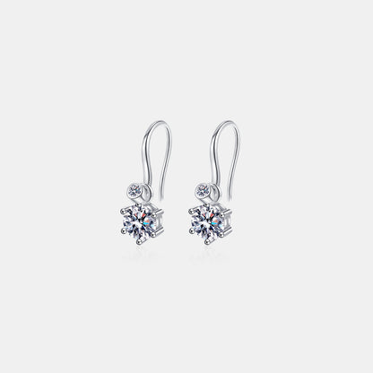 2 Carat Moissanite 925 Sterling Silver Earrings apparel & accessories