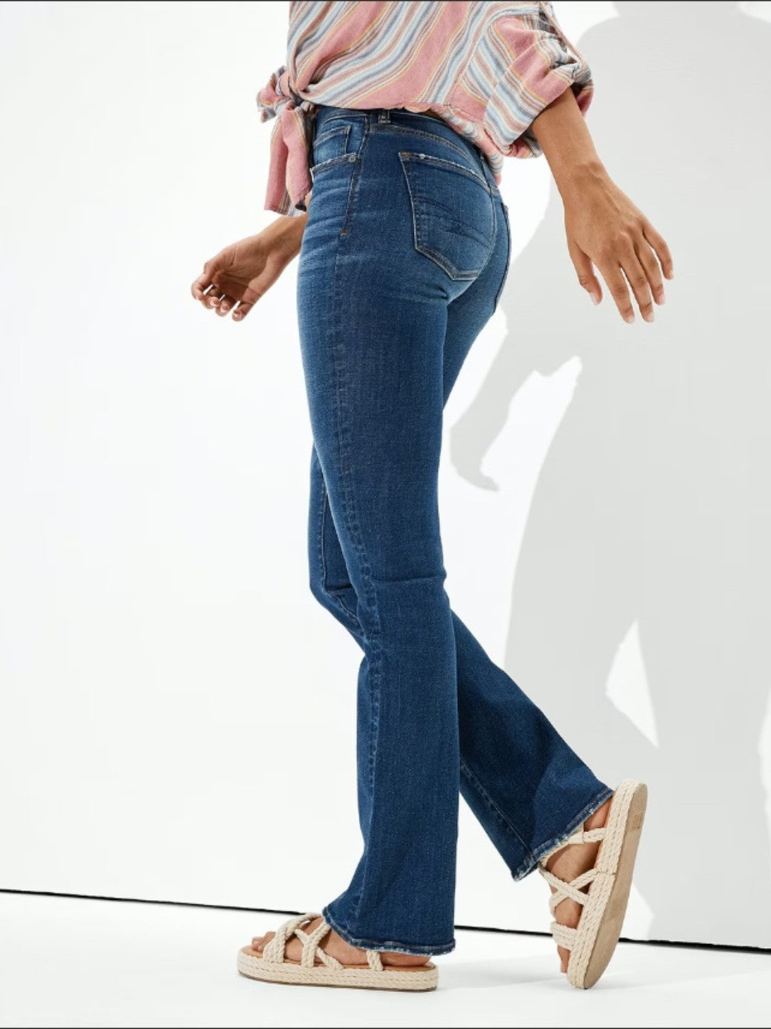 Buttoned Straight Jeans with Pockets Bottom wear