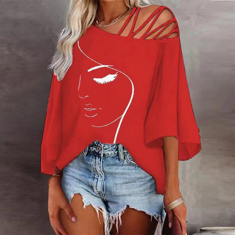 Fashion Stitching Loose Casual Tops For Women apparel & accessories