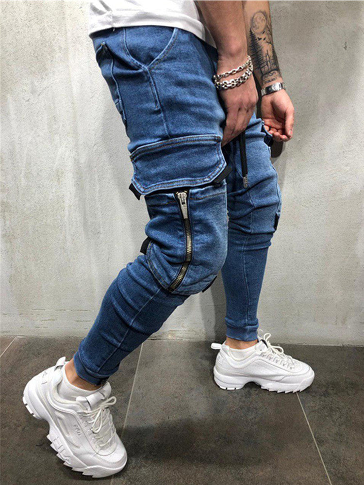 Casual sweatpants beam-leg jeans men's clothing