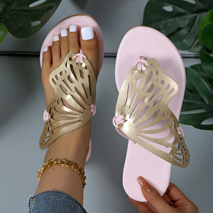 Fashion Hollow Butterfly Flip-Flops Summer Sandals Shoes & Bags