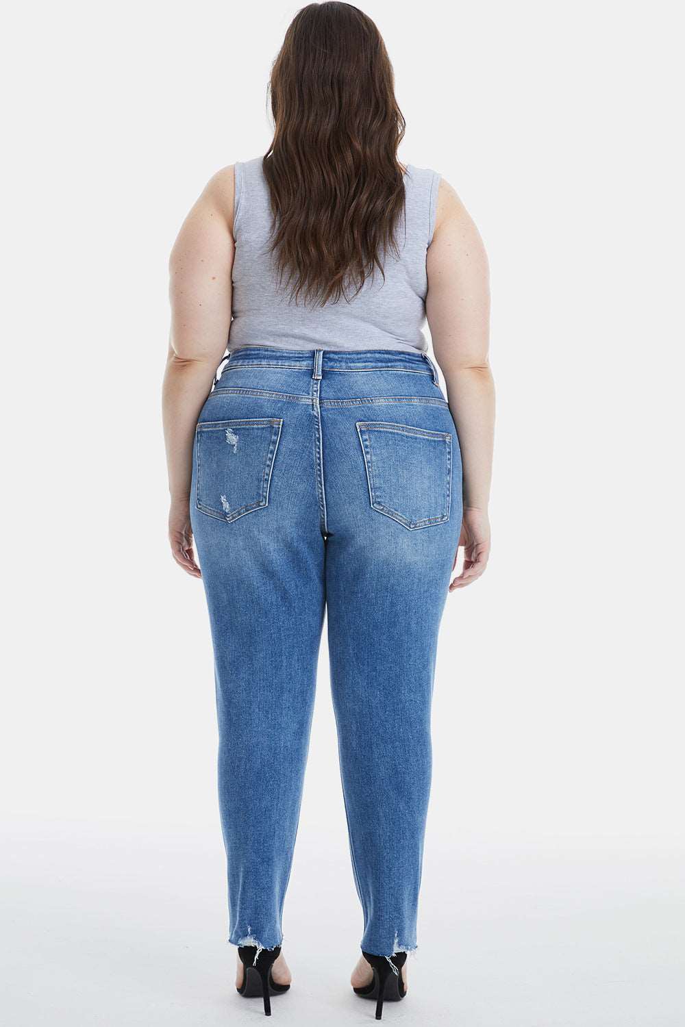 BAYEAS Full Size High Waist Distressed Raw Hew Skinny Jeans Bottom wear