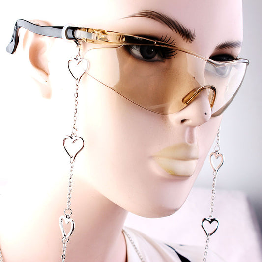 Alloy Moon Glasses Hanging Chain Cross Pentagram Sun Glasses Chain apparels & accessories