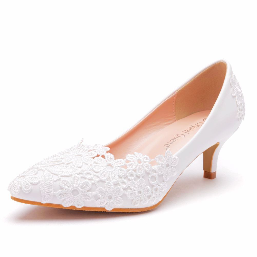Women's Fashion Simple Lace Flower Wedding Shoes Shoes & Bags