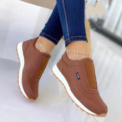 Casual Flat Round Toe Sneakers Fashion Shoes & Bags