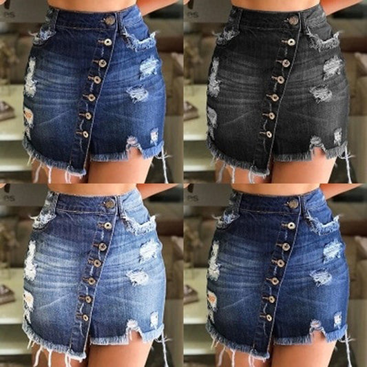 Hip-hugging denim skirt apparel & accessories