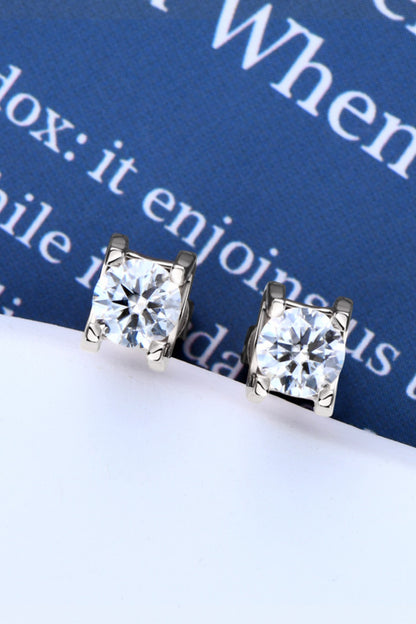 Moissanite 925 Sterling Silver Stud Earrings apparel & accessories