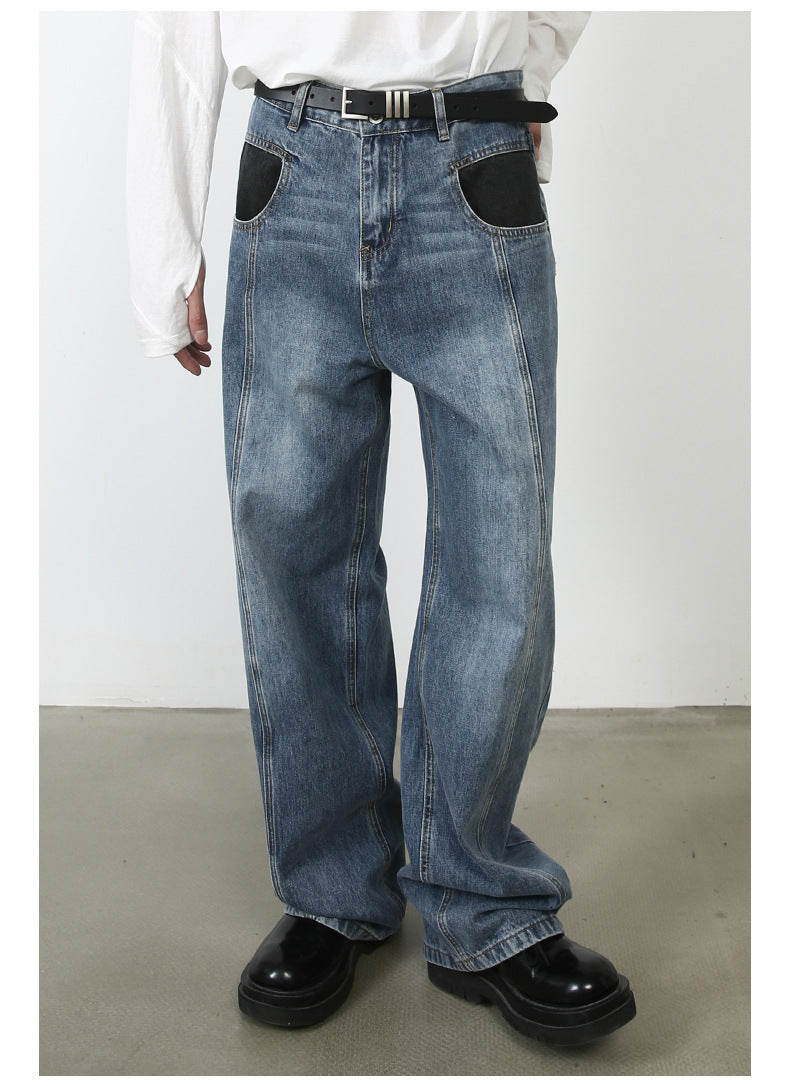 Vintage Jeans Men's Special-interest Design Pants apparel & accessories