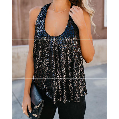 Women's Sequined Vest Camisole Vest Camisole Women apparels & accessories