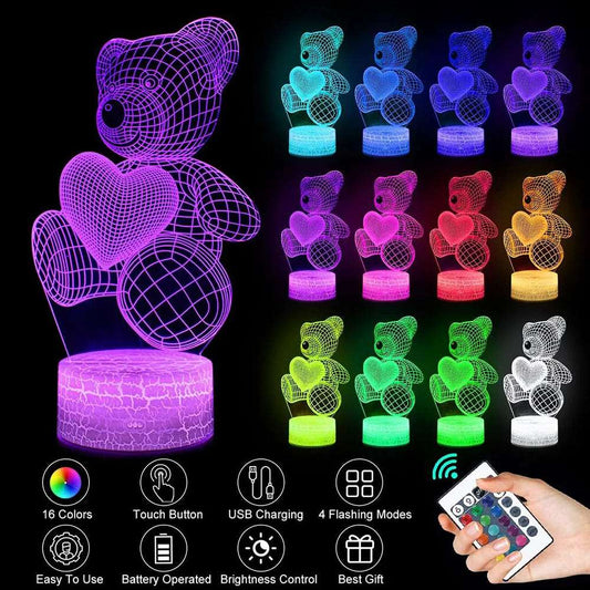 3D Lamp Acrylic USB LED Night Lights Neon Sign 0