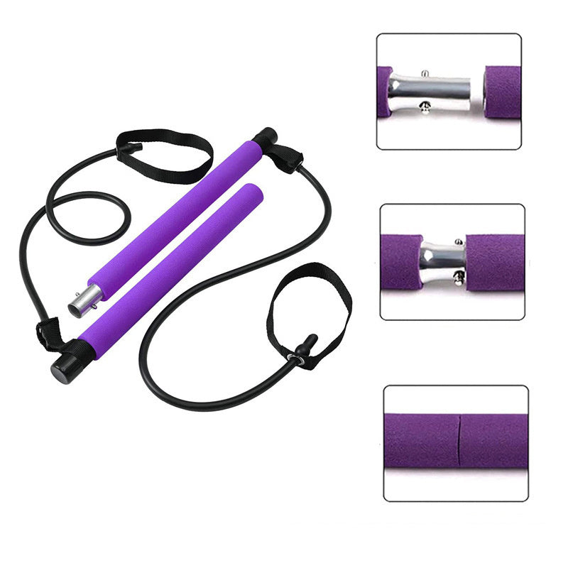 Fitness Yoga Pilates Bar Portable Gym Accessories Sport Elastic Bodybuilding Resistance Bands fitness & sports