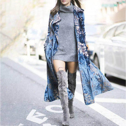 Fashion Long-sleeved Double-breasted Jacket Autumn And Winter apparels & accessories