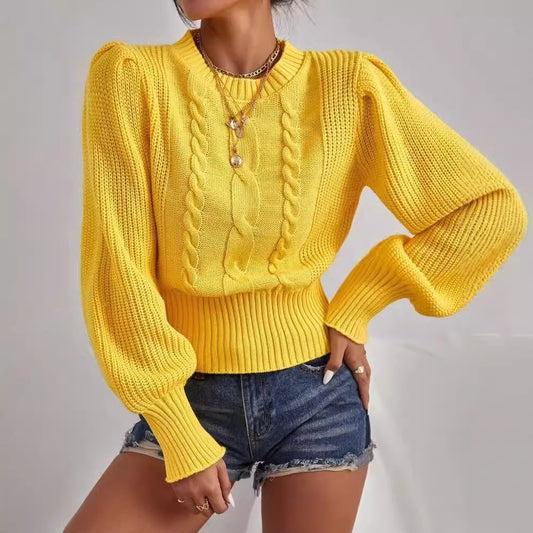 Women's Knitwear Round Neck Loose Sweater apparels & accessories