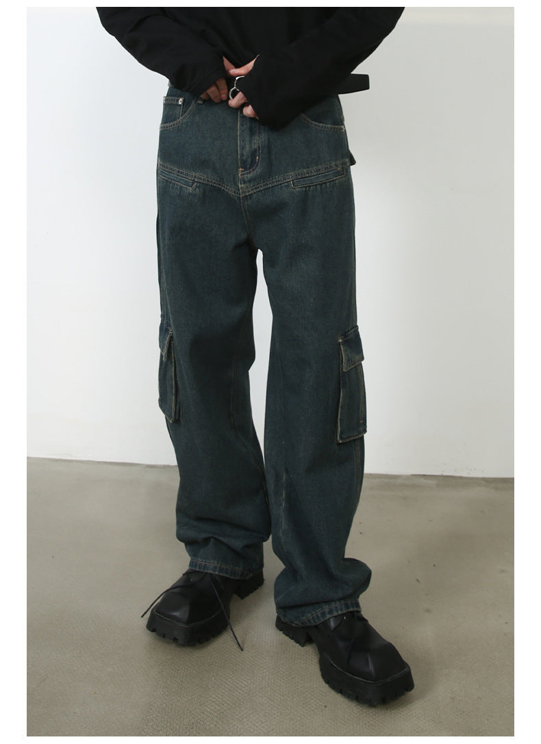 Men's Multi-pocket American Washed Jeans apparel & accessories