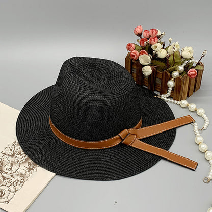 Wide Brim Paper Braided Hat Accessories for women