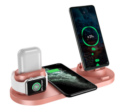 Wireless Charger For IPhone Watch 6 In 1 Fast Charging Dock Station HOME