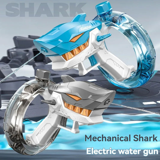 Shark Electric Water Gun Toys Fully Automatic Continuous Fire Water Gun Large Capacity Beach Summer Children's Water Playing Toys apparel & accessories