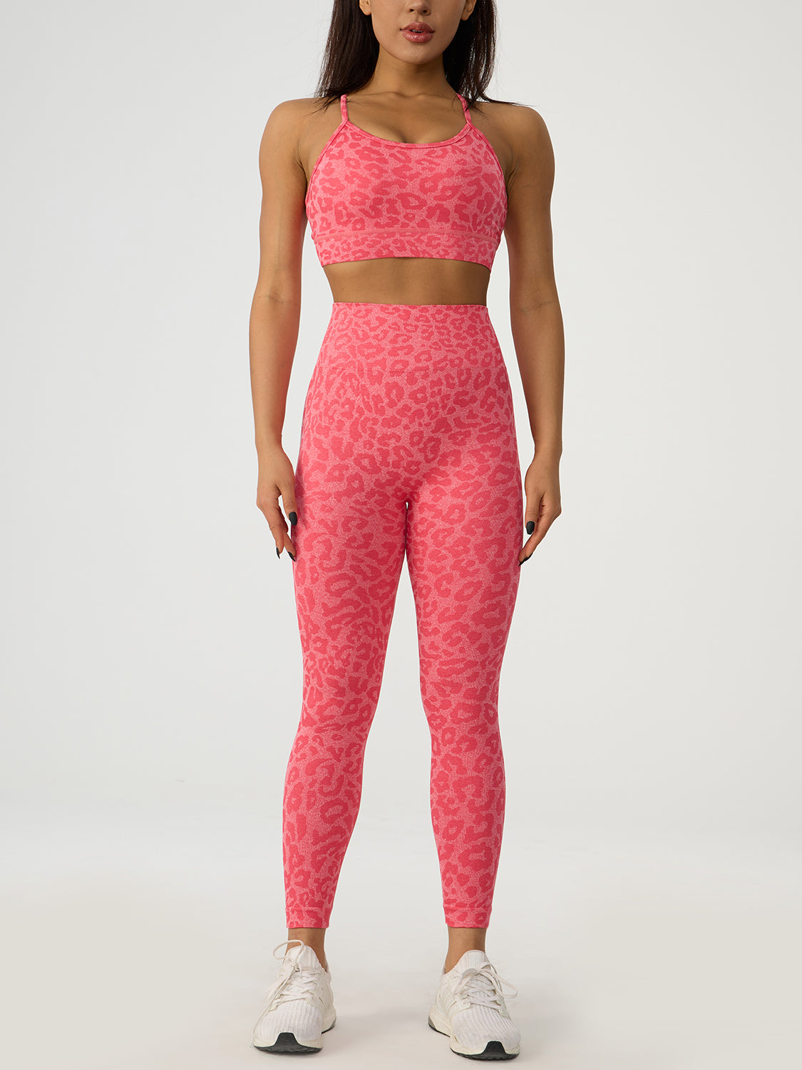 Leopard Crisscross Top and Leggings Active Set apparel & accessories