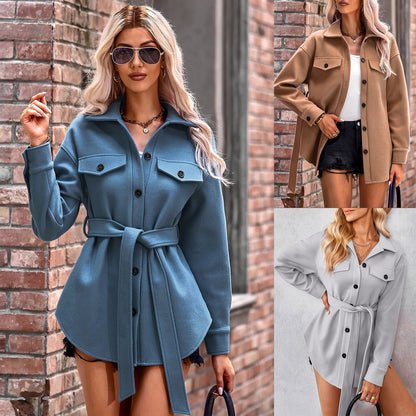 Women's Fashionable Woolen Woolen Coat apparels & accessories