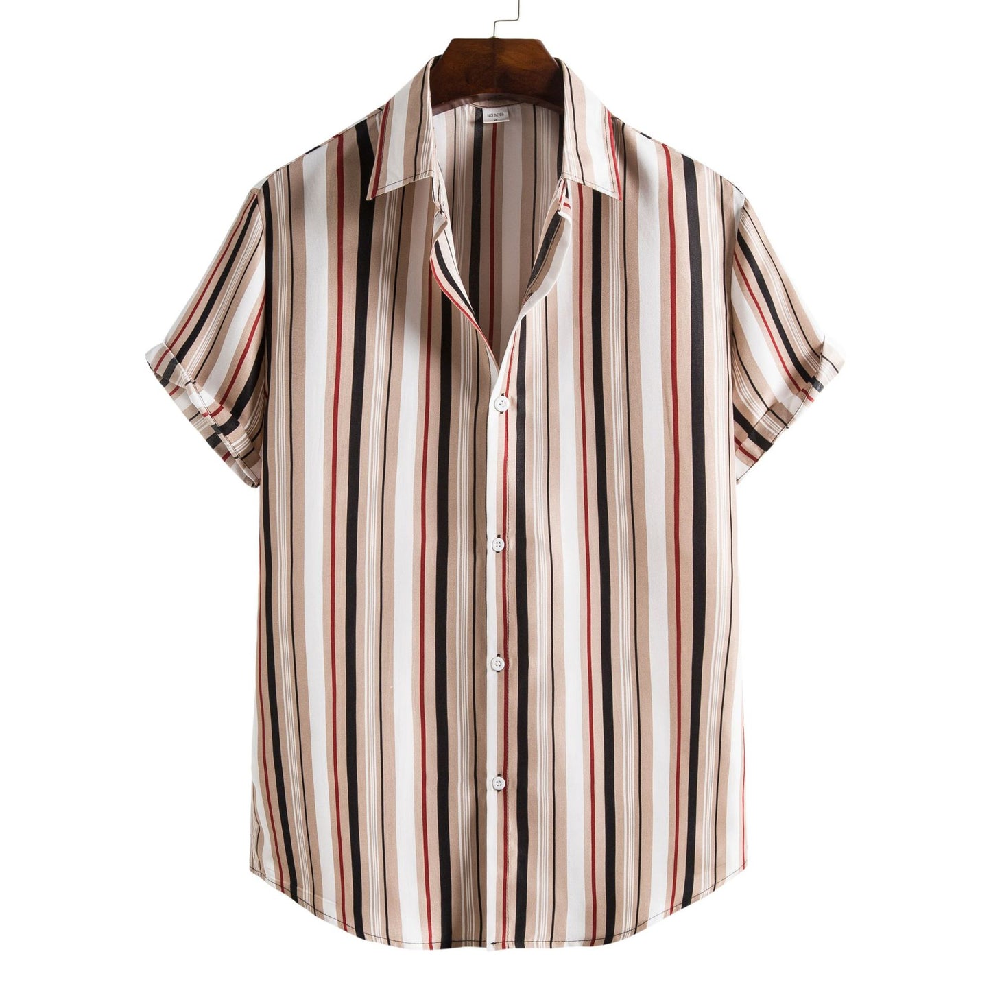 Printed Casual Men's Short-sleeved Shirt Lapel apparel & accessories